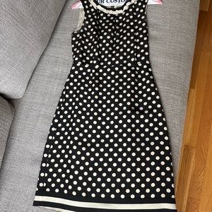 Kate Spade New York black and gold silk polka dot dress